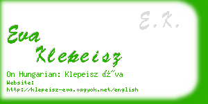 eva klepeisz business card